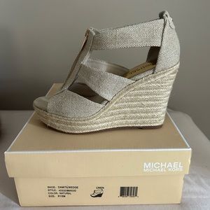 Michael Kors linen wedges